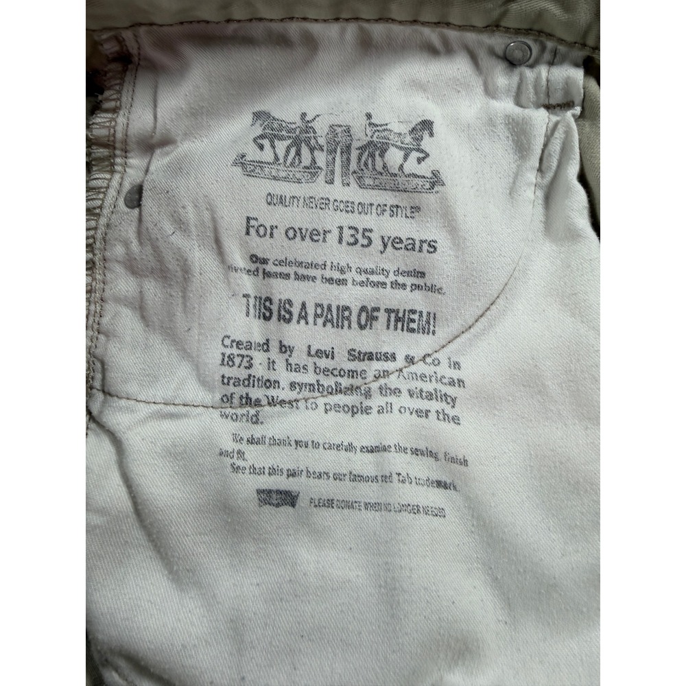 Levi's 514 Jeans Mens 32x32 Beige Khaki Straight Fit - Picture 8 of 15
